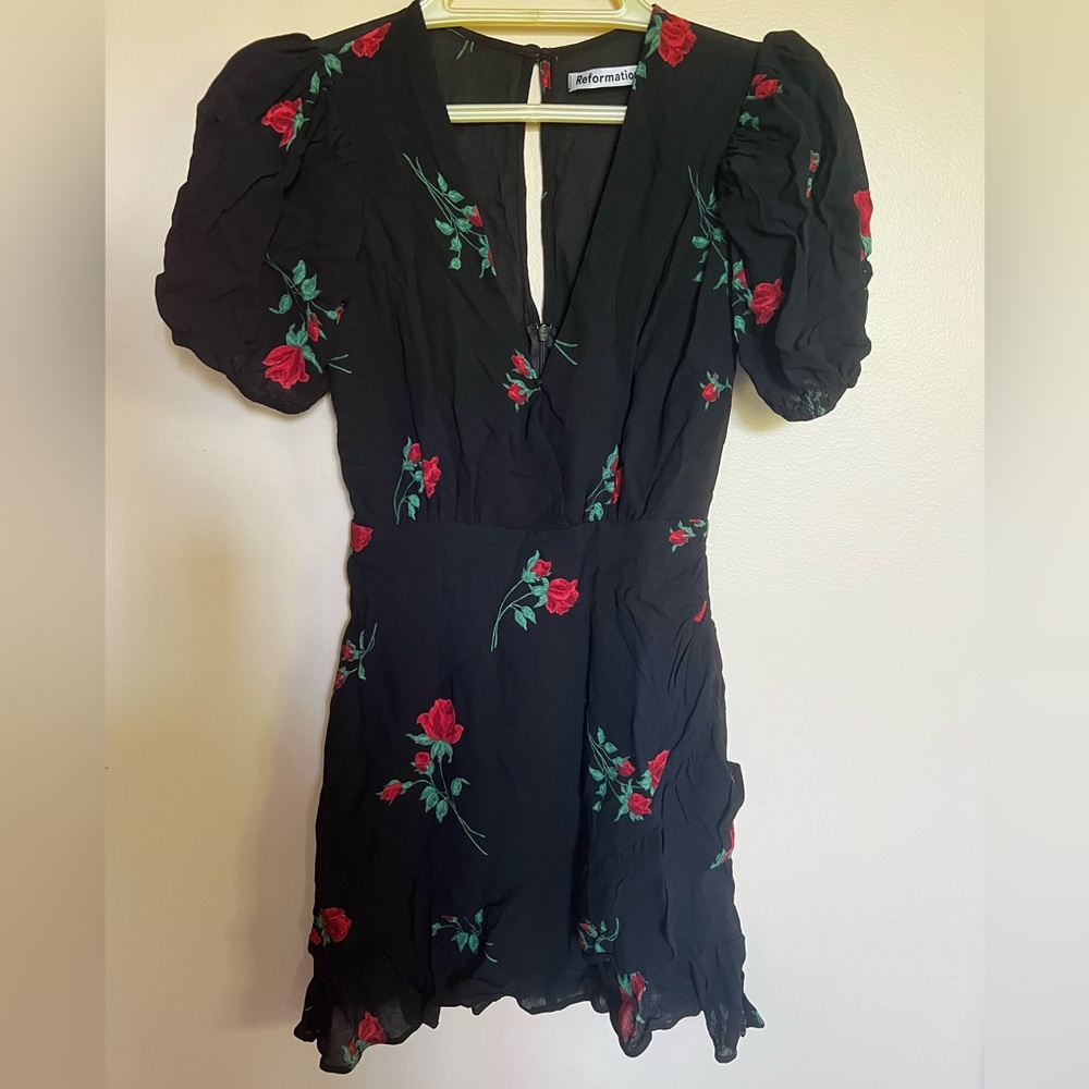 Reformation Alcott Dress In Rochelle mini dress - Picture 9 of 11